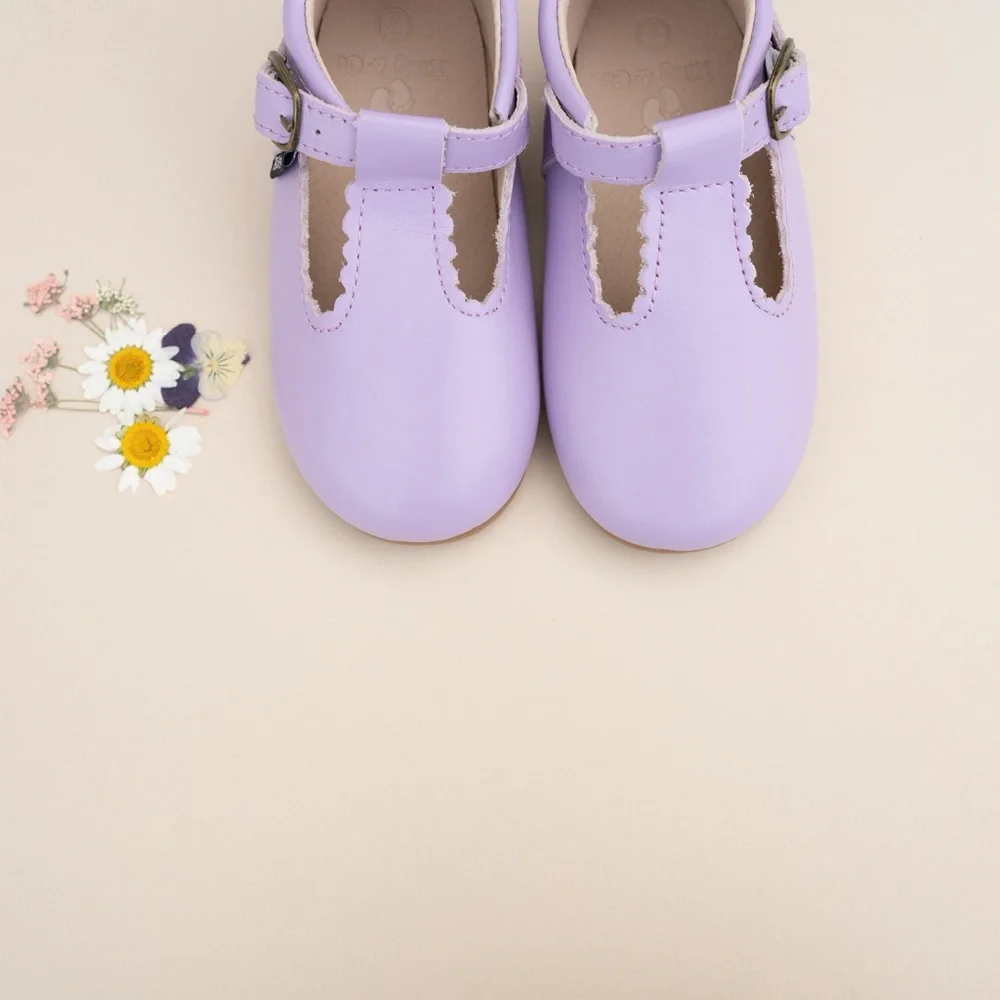 Riley T-Straps - Scalloped - Lavender - Picture 8 of 13